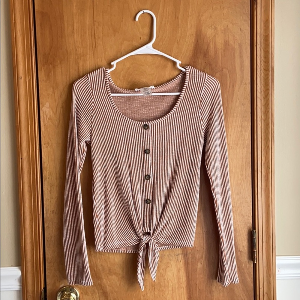 Gold and Cream striped top